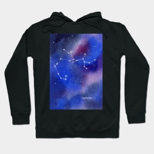 Sagittarius Star Constellation with Galaxy Background Hoodie